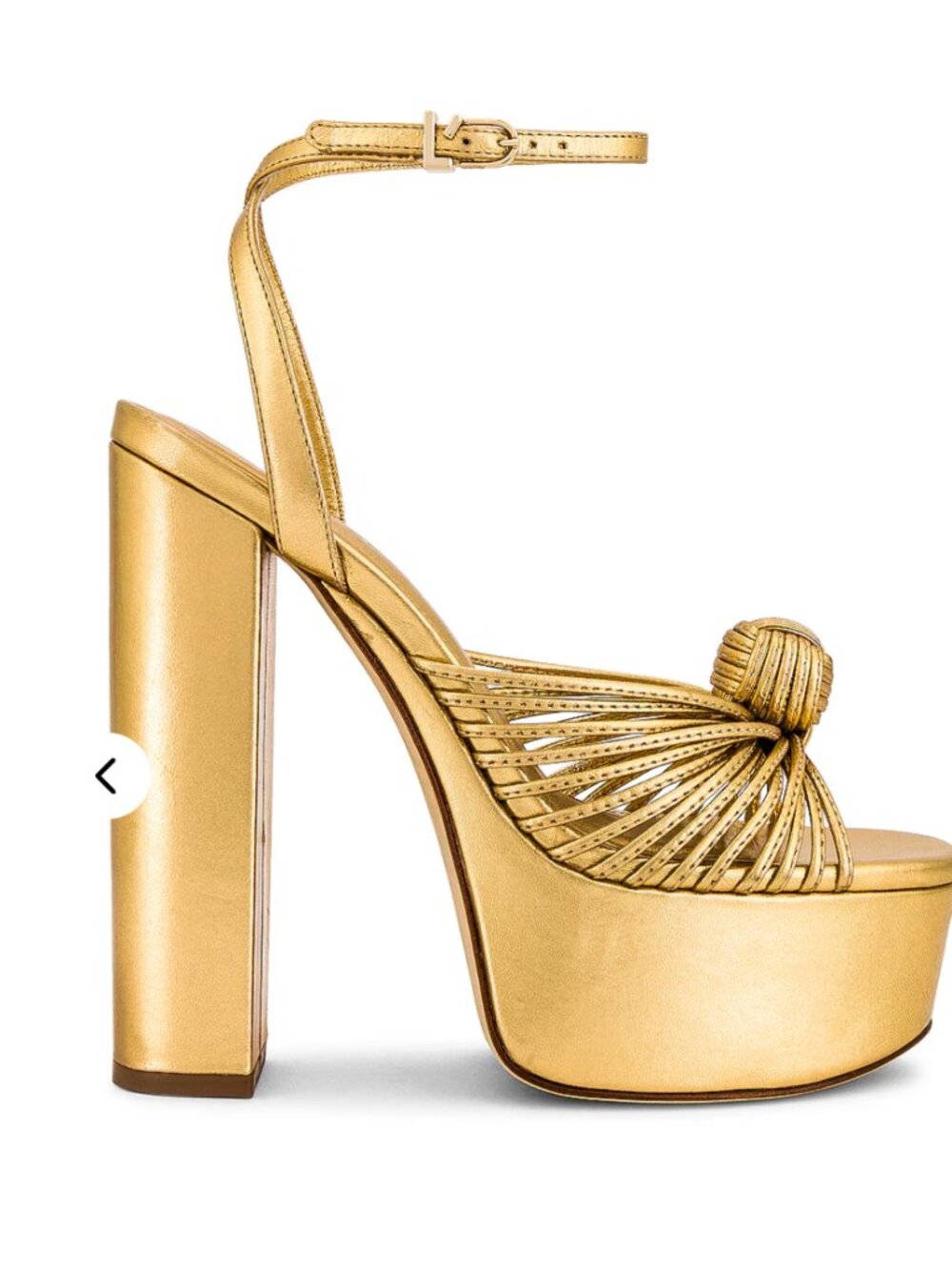 Larroude Metallic Gold Valerie Platform